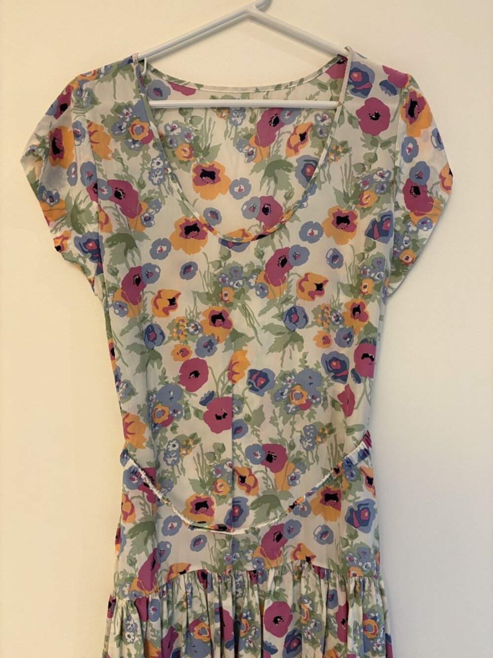 equipment floral drop waist silk dress